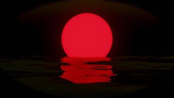 moonlit sea dreamy landscape loop animated background video