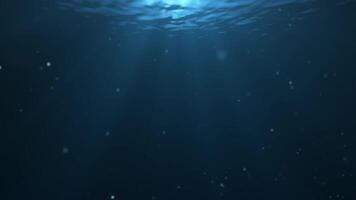 Underwater with particles floating around background video