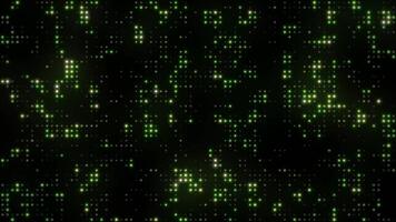 Digital green glow style Arrange in order of random particle motion background video
