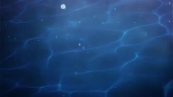 Underwater light reflection with bubble floating background video