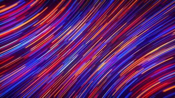 Orange blue gradient color tilted curve speed glow line running to right corner background video