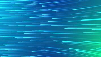 Green Blue gradient curve line running to left motion background video