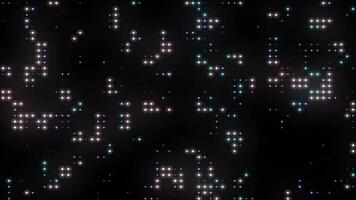 Digital blue glow chip style Arrange in order random particle motion background video