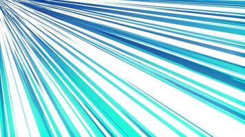 Random color blue shade of manga style speed line run from left corner background video