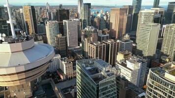 View of the skyscrapers in Downtown and Vancouver Lookout. BC, Canada video