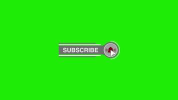 Subscribe Button Like Notification and Bell Subscribe, Reminder and Like Button animation with mouse cursor with alpha channel 4K video