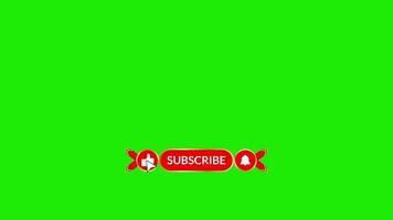 4k subscribe lower third button animation with transparency video