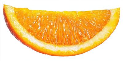 The vibrant slice of orange with a juicy, refreshing appeal. photo