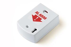 alarm button of security systems on a white background. photo