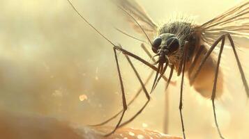 A close up detailed image of a mosquito up close photo