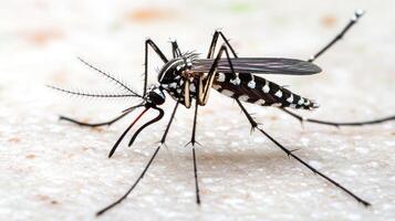 A Close Up Photograph Shows a Mosquito Insect on Display photo