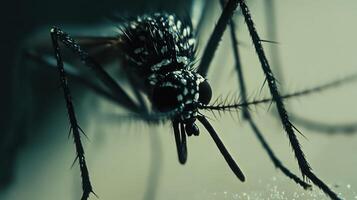 Close up view of a mosquito in detail photo