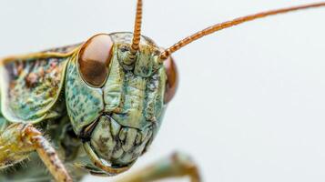 Close up portrait of an insect showing detailed facial features photo