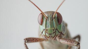 Close up portrait of a large insect with detailed features photo