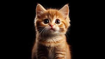 A Fluffy Orange Kitten Looking Directly At The Viewer photo