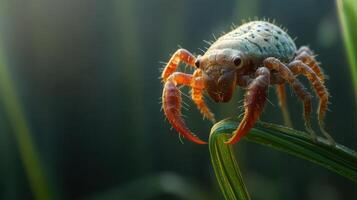 A detailed close up picture of a small insect photo