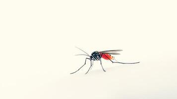 A detailed closeup photograph depicts a mosquito insect with details shown photo