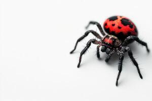 Red and Black Spider Close Up View photo