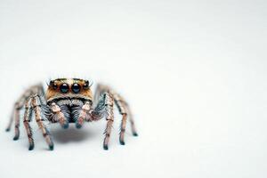 A Close Up View Of A Jumping Spider photo