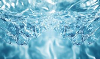 The image is of a body of water with two distinct waves photo