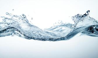 A wave of water with a lot of bubbles photo