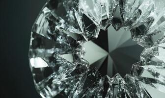 A close up of a diamond with a dark background photo