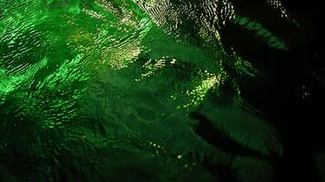 Abstract Green Water Texture Close up of Rippling Surface. photo