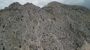 Rocky mountain slopes in Turkey with sparse green vegetation video