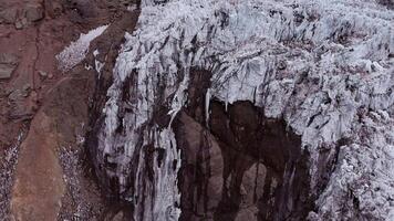 Aerial view of massive ice formations in the Andes, Argentina video