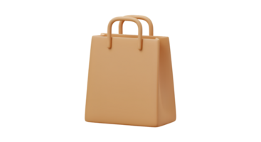minimalista bronzeado compras saco com arredondado alças frente Visão suave superfície png