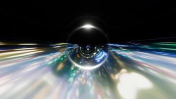 A blurry image of a light in a tunnel video