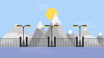 Road Animation Background Footage, Moving Street Scene, 2D Highway Design, Urban Motion Loop video