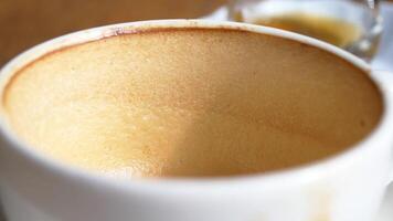 Empty cup resting on a table after enjoying coffee video