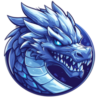 Majestic ice dragon with glowing eyes on transparent background a fantasy masterpiece png