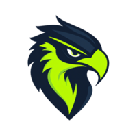 Fierce eagle head logo a powerful and bold design on transparent background png