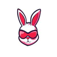 Cool rabbit with sunglasses on transparent background a stylish and playful design png