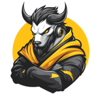 Powerful gaming character on a transparent background png