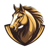 Majestic horse head logo design on transparent background a powerful symbol of strength and speed png
