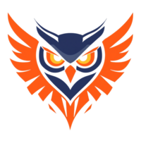Fierce owl logo design on transparent background a powerful and creative visual identity png