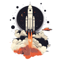 Space Rocket Launch Cosmic Adventure png