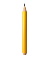 Bright yellow pencil for drawing and sketching on a clean surface png