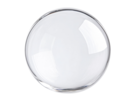 Clear glass orb for decor and artistic display png