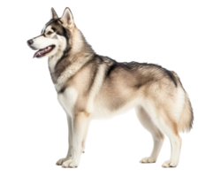 Proud husky in a neutral setting for design use png
