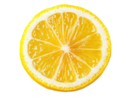 Freshly sliced lemon showcasing vibrant yellow color and juicy texture png