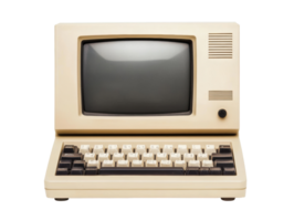Retro computer highlighting vintage tech and design png