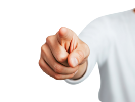 Hand pointing with intent for emphasis in communication png