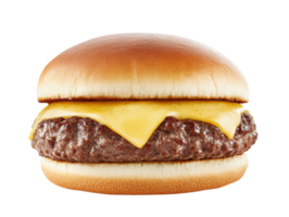 Juicy cheeseburger on a soft bun for delicious meals and snacks png