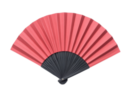 Elegant red folding fan for summer events and decorations png
