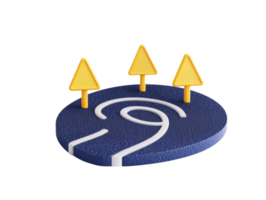 Design for guiding trails with colored trees and paths png