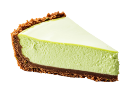 Creamy mint dessert slice with chocolate layer for celebrations png